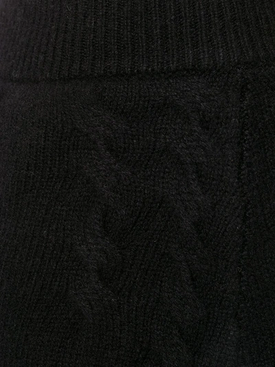 Cashmere In Love Felix Knitted Logo-patch Shorts In Black