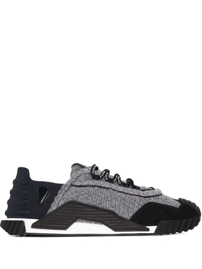 Shop Dolce & Gabbana Ns1 Hybrid Knit-detail Sneakers In Grey