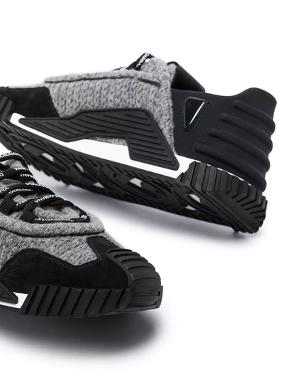 Shop Dolce & Gabbana Ns1 Hybrid Knit-detail Sneakers In Grey