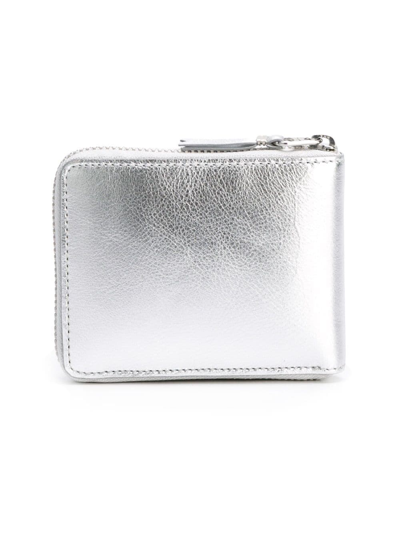 Comme Des Garçons Zip Wallet In Metallic