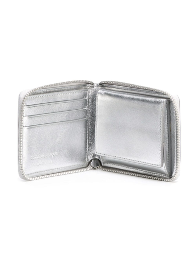 Comme Des Garçons Zip Wallet In Metallic