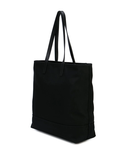 Shop Moschino Contrast Logo Tote Bag In Black