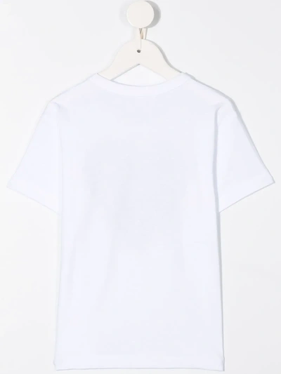Comme Des Garçons Play White T-shirt For Kids With Logo In White