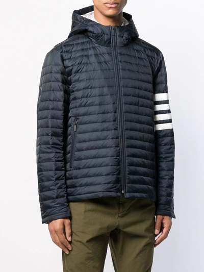 Thom Browne 4-bar Stripe Padded Jacket In Blue