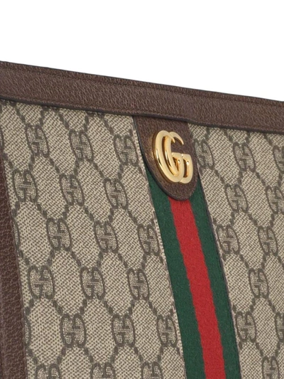 Shop Gucci Ophidia Clutch Bag In Neutrals
