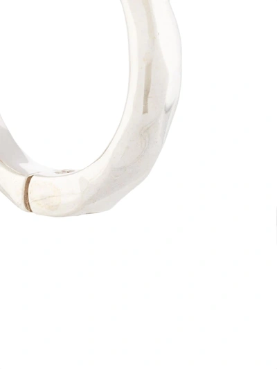 E.m. Clip-on Hoop Earrings In Silver