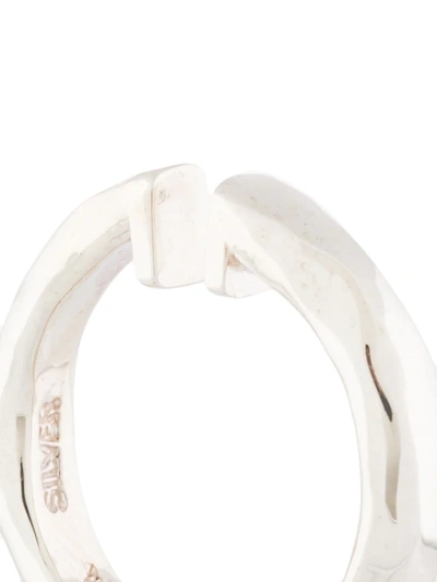 E.m. Clip-on Hoop Earrings In Silver