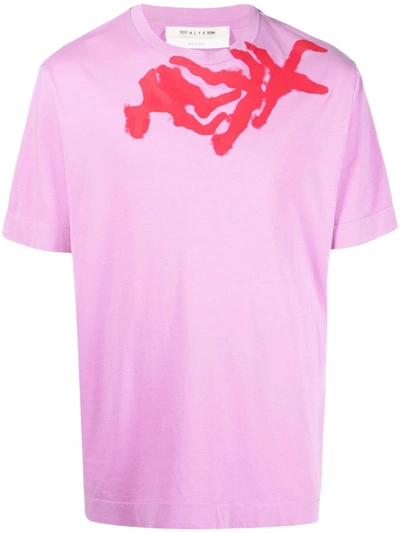Shop Alyx Logo-print T-shirt In Rosa
