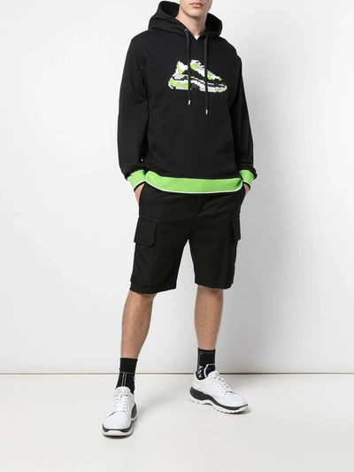 Shop Mostly Heard Rarely Seen 8-bit Mint Wave Jersey Hoodie In Black