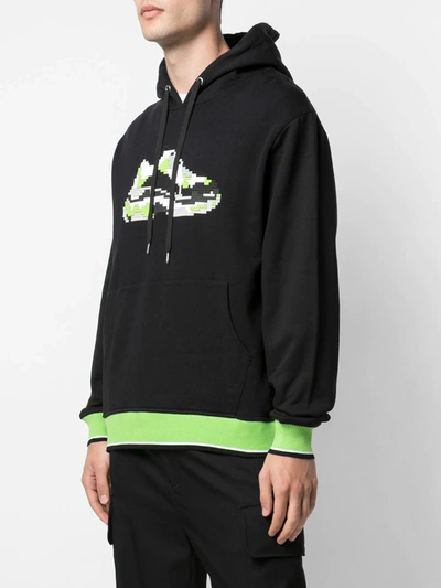 Shop Mostly Heard Rarely Seen 8-bit Mint Wave Jersey Hoodie In Black