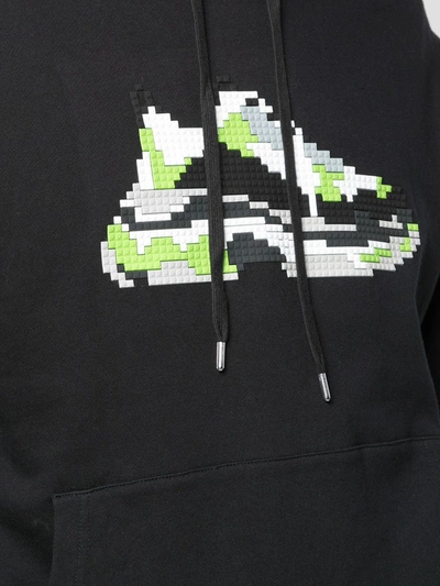 Shop Mostly Heard Rarely Seen 8-bit Mint Wave Jersey Hoodie In Black
