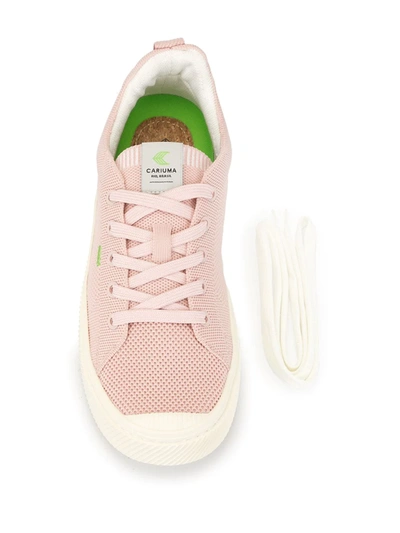 Shop Cariuma Ibi Low-top Knit Sneakers In Pink