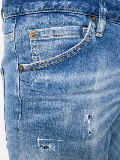 Shop Dsquared2 Cropped Boyfriend Jeans In Blue