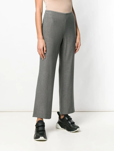 Pre-owned Giorgio Armani 1990's Bootcut Cropped Trousers In Grey