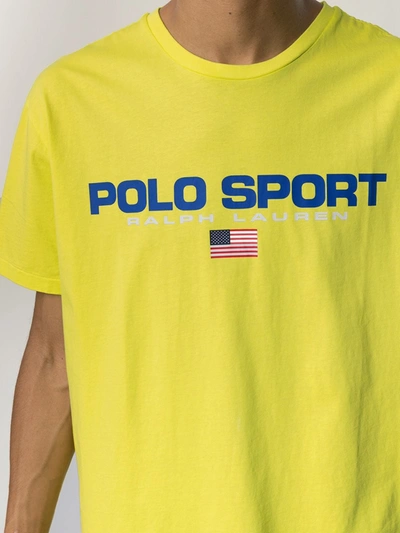 Shop Polo Ralph Lauren Logo-print Cotton T-shirt In Green
