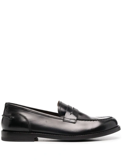 Shop Alberto Fasciani Penny Slip-on Loafers In Black