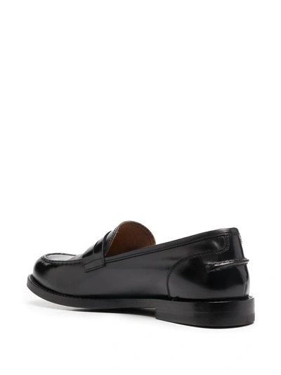 Shop Alberto Fasciani Penny Slip-on Loafers In Black