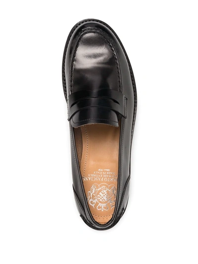 Shop Alberto Fasciani Penny Slip-on Loafers In Black