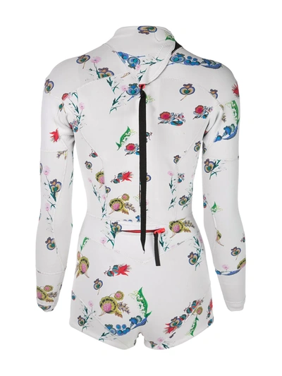 Shop Cynthia Rowley Floral Print Wetsuit In White