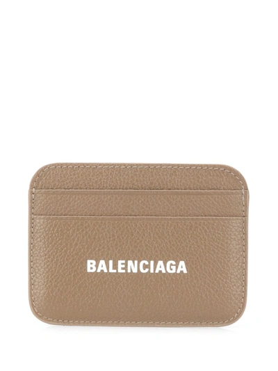 Shop Balenciaga Cash Cardholder In Brown