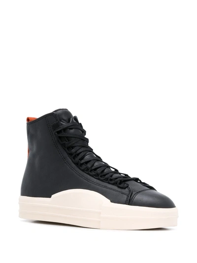 Shop Y-3 Contrast Pull-tab Sneakers In Black