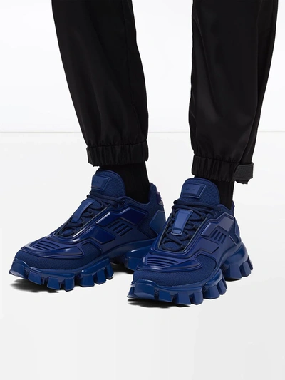 Shop Prada Cloudbust Thunder Low-top Sneakers In Blue