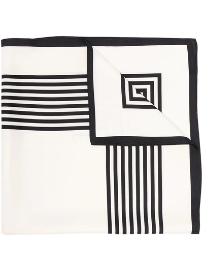 Lescarf No.1 Striped Scarf In 黑色