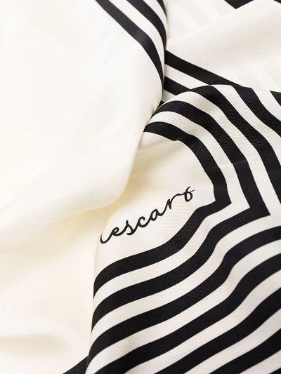 Lescarf No.1 Striped Scarf In 黑色