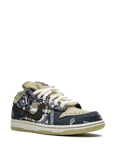 Shop Nike X Travis Scott Sb Dunk Low Sneakers In Blue