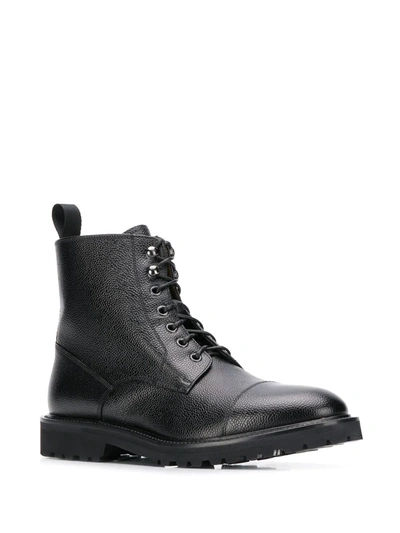 Scarosso Ankle-length Lace-up Boots In Black
