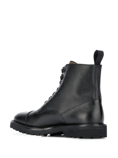 Shop Scarosso Jackie Grain Ankle Boots In Black