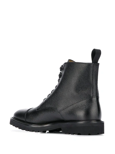 Scarosso Ankle-length Lace-up Boots In Black