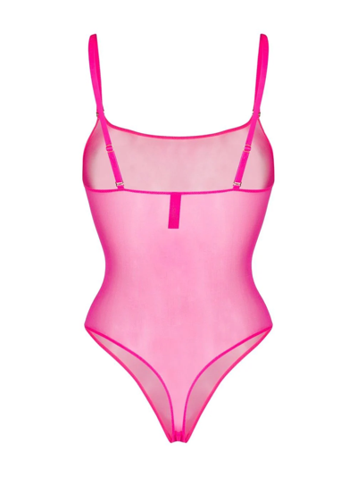 Shop Maison Close Hot Pink String Body In 粉色