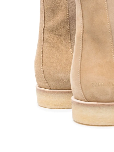 Shop Common Projects Nude Cheslsea Boots In Neutrals