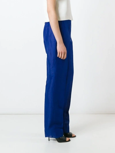 Pre-owned Romeo Gigli Vintage Straight Leg Trousers In Blue