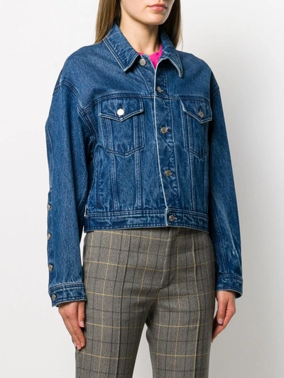 Shop Ami Alexandre Mattiussi Boxy-fit Denim Jacket In Blue