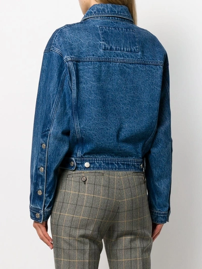 Shop Ami Alexandre Mattiussi Boxy-fit Denim Jacket In Blue