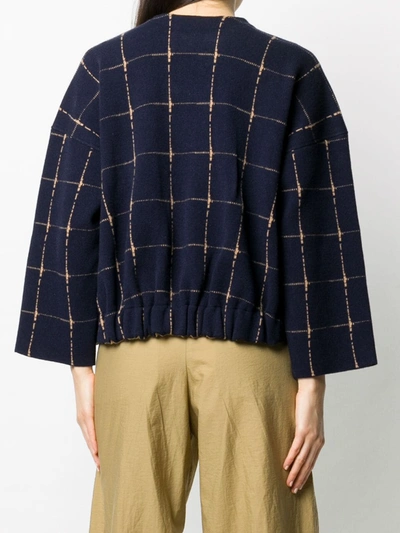 Shop Chloé Cashmere-wool Blend Boxy Check Jumper In Brown