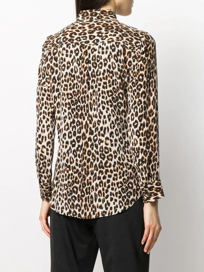 EQUIPMENT LEOPARD PRINT SHIRT - 大地色