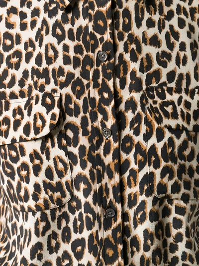 EQUIPMENT LEOPARD PRINT SHIRT - 大地色