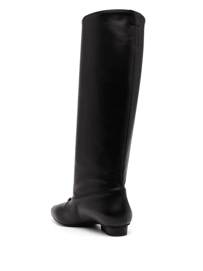 Ferragamo Gancini Knee-high Boots In Black