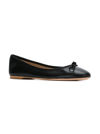 Sarah Chofakian Leather Ballerinas In Black