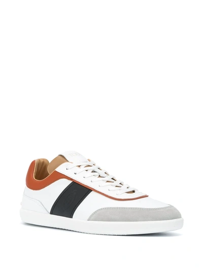 Tod's Tabs Leather Low-top Sneakers In White