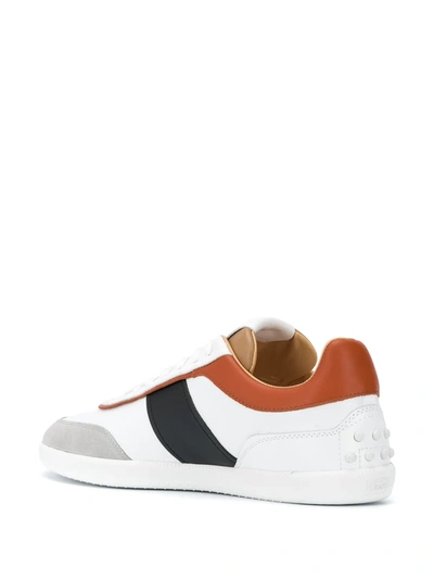 Tod's Tabs Leather Low-top Sneakers In White