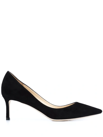Jimmy Choo Romy 60 Pumps In Navy Blue Suede In Blue