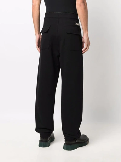 Shop Ambush Logo-patch Straight-leg Track Pants In Black