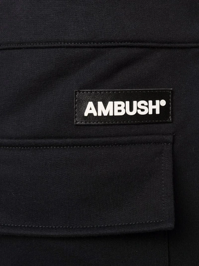 Shop Ambush Logo-patch Straight-leg Track Pants In Black