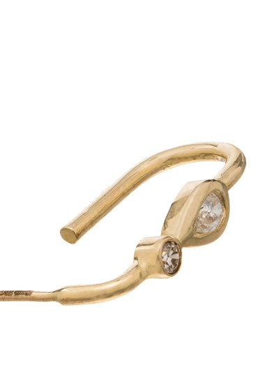 Shop Jacquie Aiche 14kt Gold Diamond Teardrop Earrings In Yellow Gold