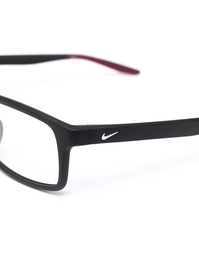 Shop Nike Rectangular-frame Eyeglasses In Schwarz