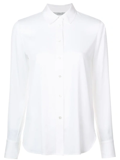 Shop Vince Classic Collar Shirt In White